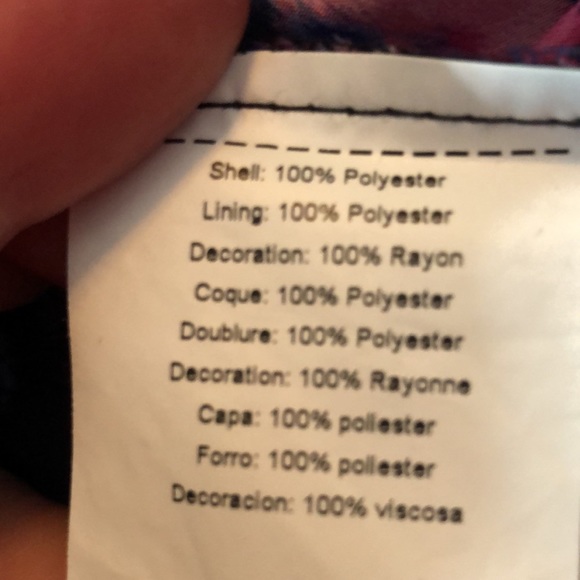 Motherhood maternity party dress XL/Dark blue&rose pattern/black dot overlay - Picture 16 of 17